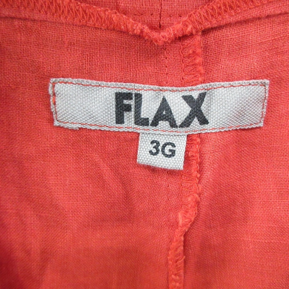 FLAX Designs Pants 3G LInen Red Pedal Pusher Elastic Waistband With Pockets New - Picture 14 of 16